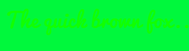 Image with Font Color 11FF00 and Background Color 00F83C